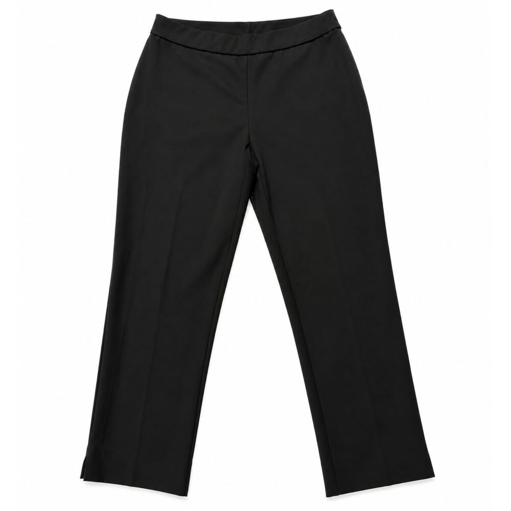 Investments Petites Black Ankle Dress Pants Straight Leg Stretch Womens